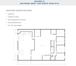 2501-2519 Gravel Dr, Fort Worth, TX à louer Plan d’étage– Image 1 sur 1