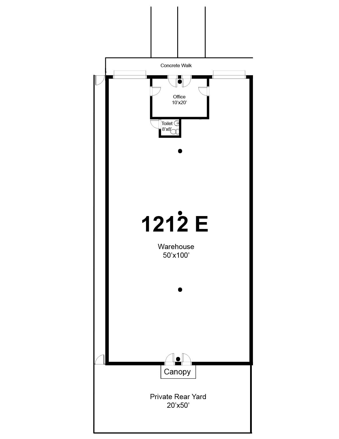 1212 E Pennsylvania St, Tucson, AZ à louer Plan d’étage– Image 1 sur 6