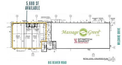 888 W Big Beaver Rd, Troy, MI à louer Plan d’étage– Image 2 sur 2