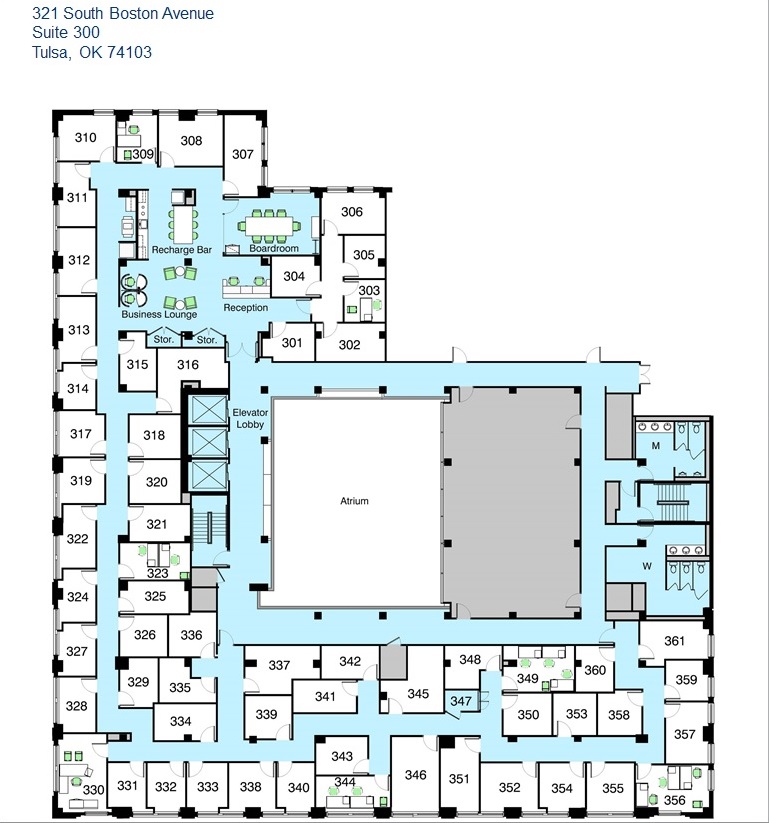321 S Boston Ave, Tulsa, OK à louer Plan d’étage– Image 1 sur 1