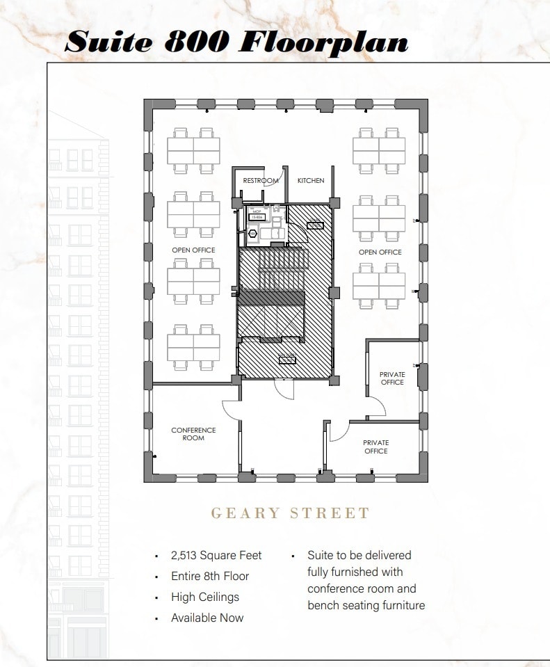 166 Geary St, San Francisco, CA à louer Plan d’étage– Image 1 sur 1