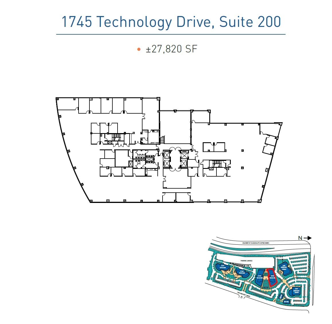 224 Airport Pkwy, San Jose, CA à louer Plan d’étage– Image 1 sur 1