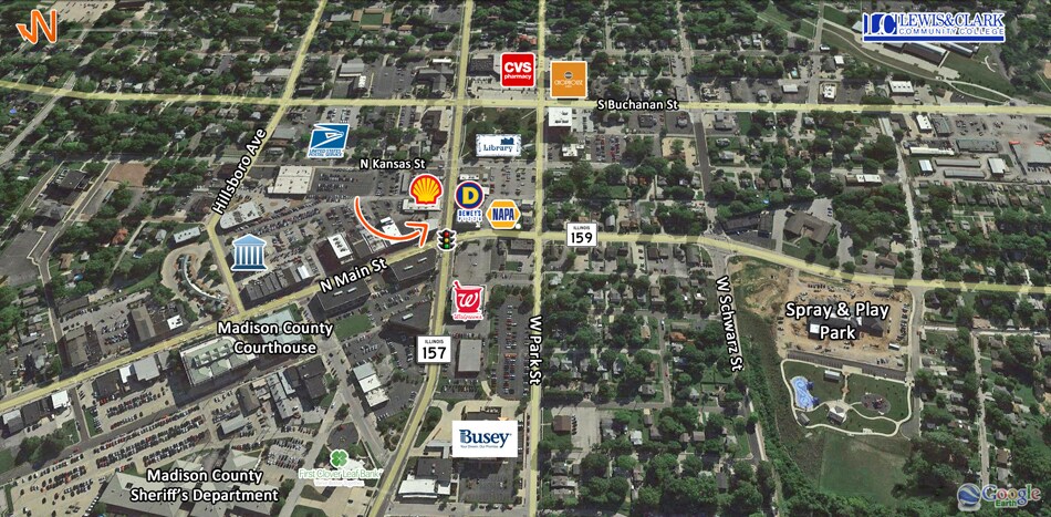 100 N Main St, Edwardsville, IL à louer - Photo de l’immeuble – Image 2 sur 11