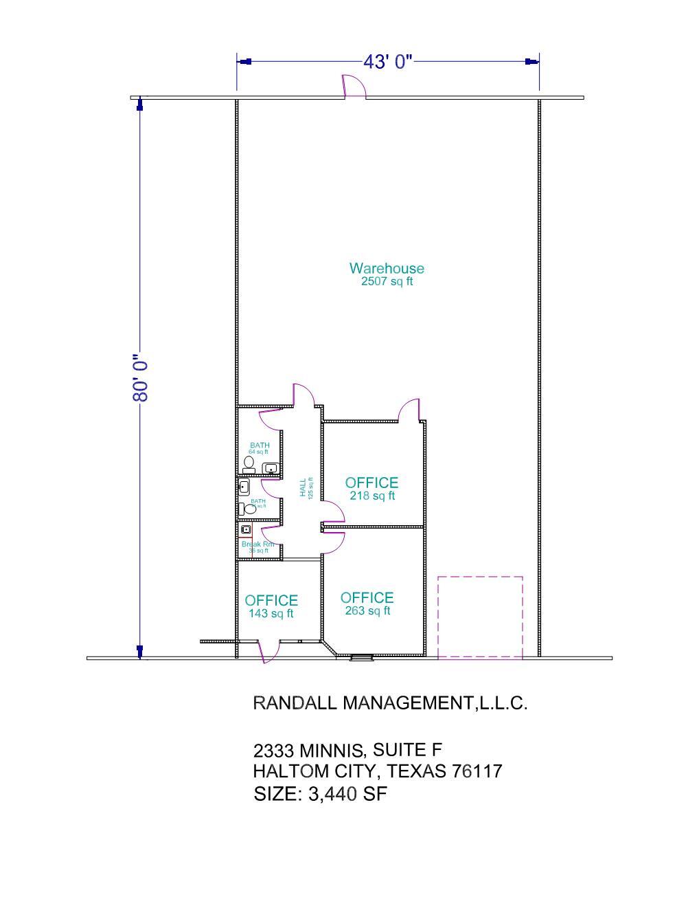 2333 Minnis Dr, Haltom City, TX à louer Plan d’étage– Image 1 sur 1