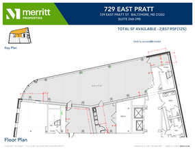 729 E Pratt St, Baltimore, MD à louer Plan d’étage– Image 1 sur 1