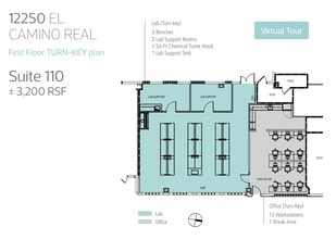 12250 El Camino Real, San Diego, CA à louer Plan d’étage– Image 1 sur 1