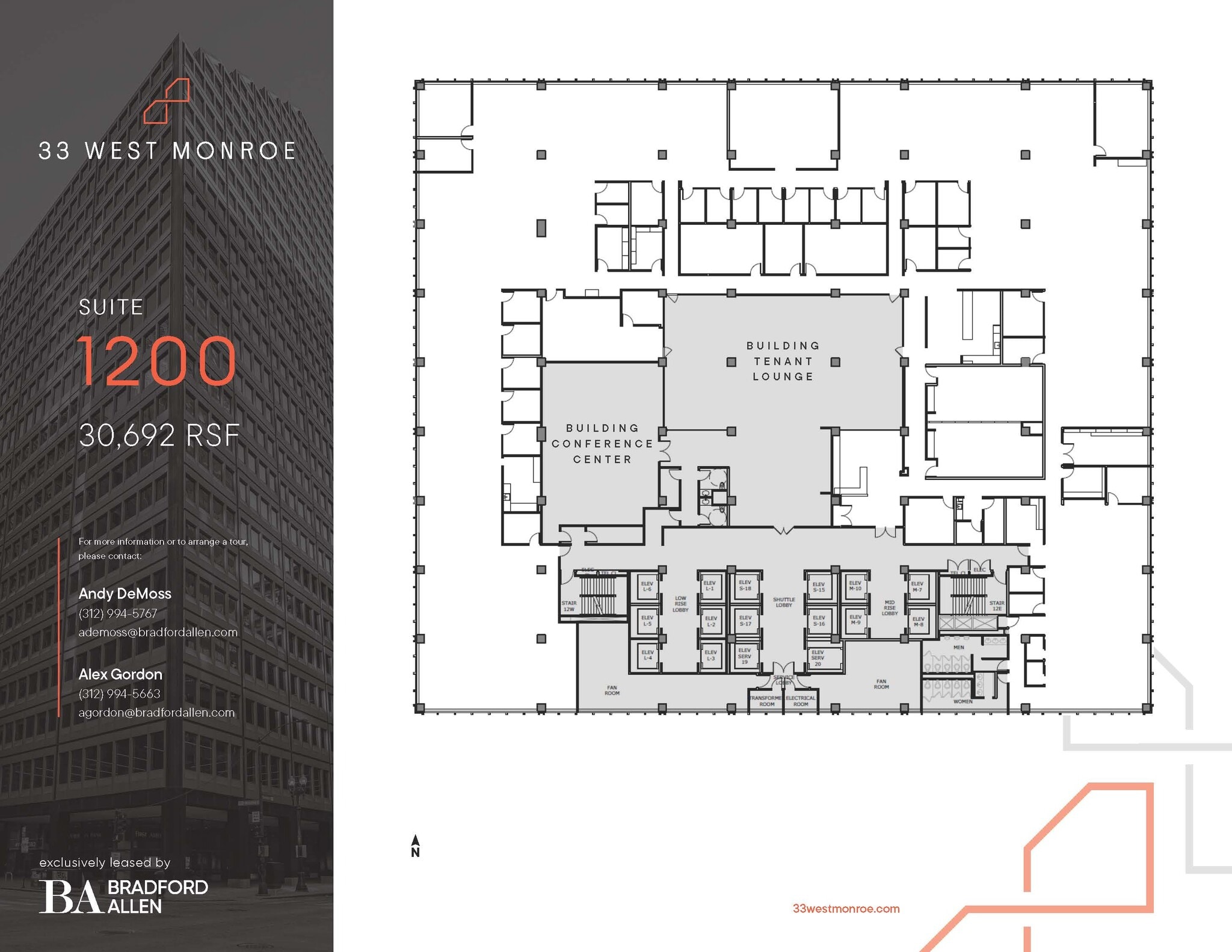 33 W Monroe St, Chicago, IL à louer Plan d’étage– Image 1 sur 5