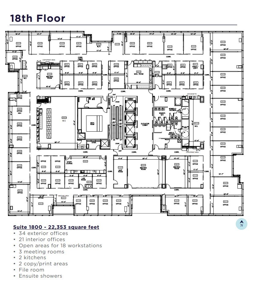 215 9th Ave SW, Calgary, AB à louer Plan d’étage– Image 1 sur 2