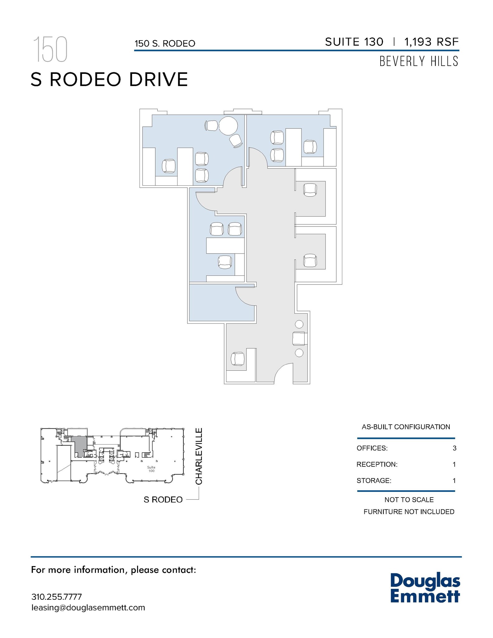 150 S Rodeo Dr, Beverly Hills, CA à louer Plan d’étage– Image 1 sur 1