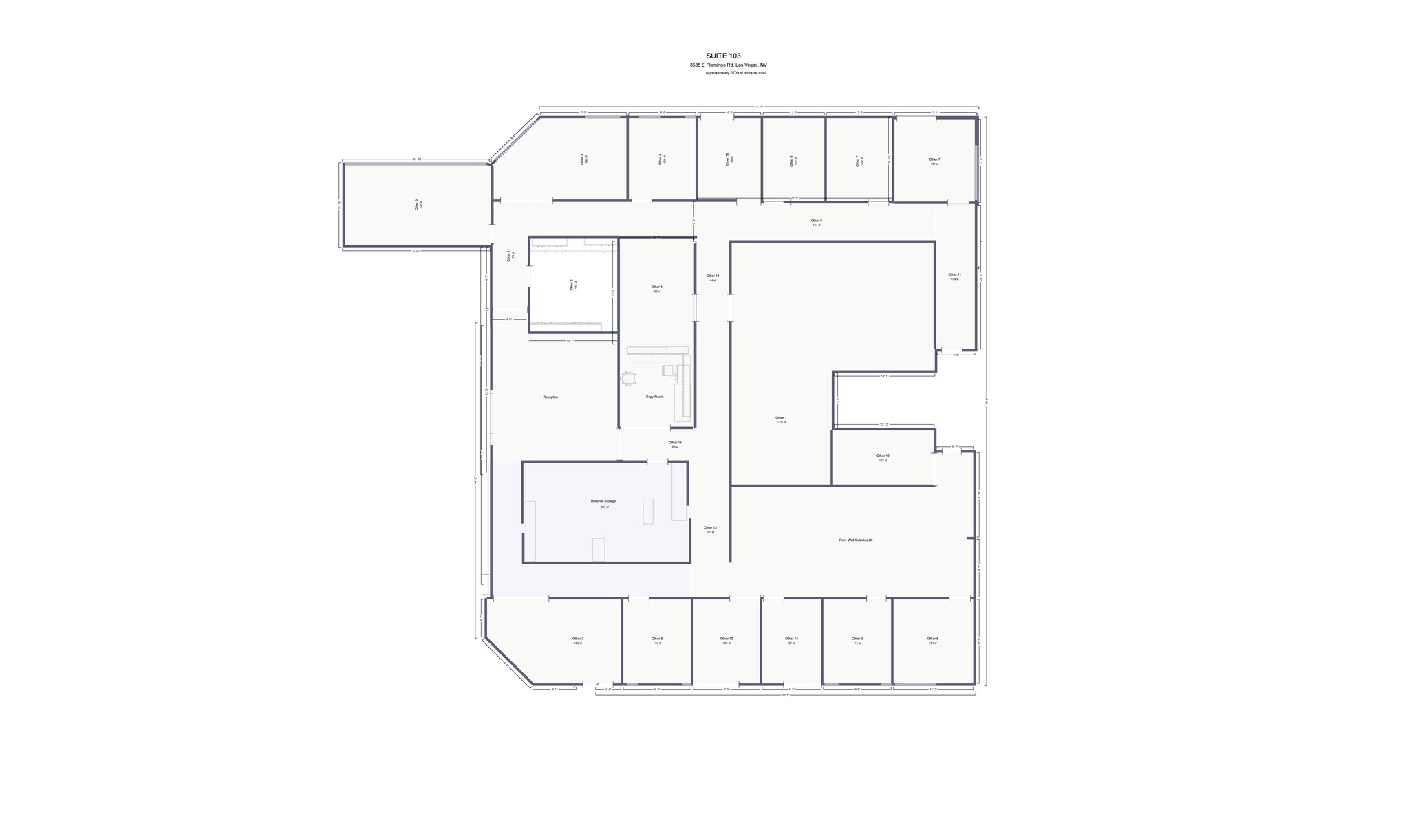 3585 E Flamingo Rd, Las Vegas, NV à louer Plan d’étage– Image 1 sur 10