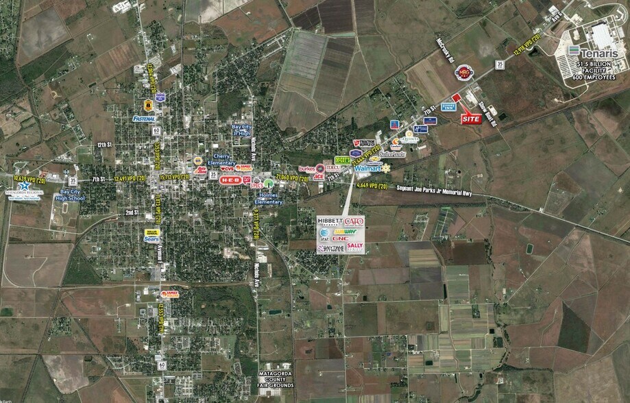 6500 7th St, Bay City, TX à louer - Aérien – Image 2 sur 7