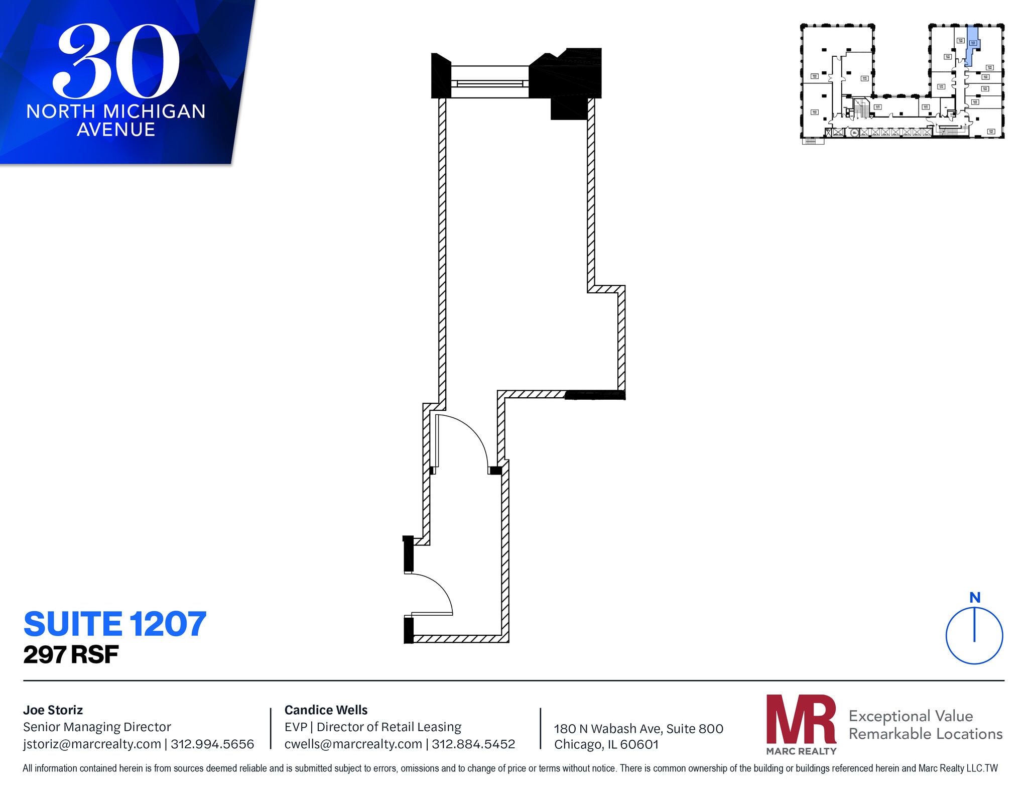 30 N Michigan Ave, Chicago, IL à louer Plan d’étage– Image 1 sur 3