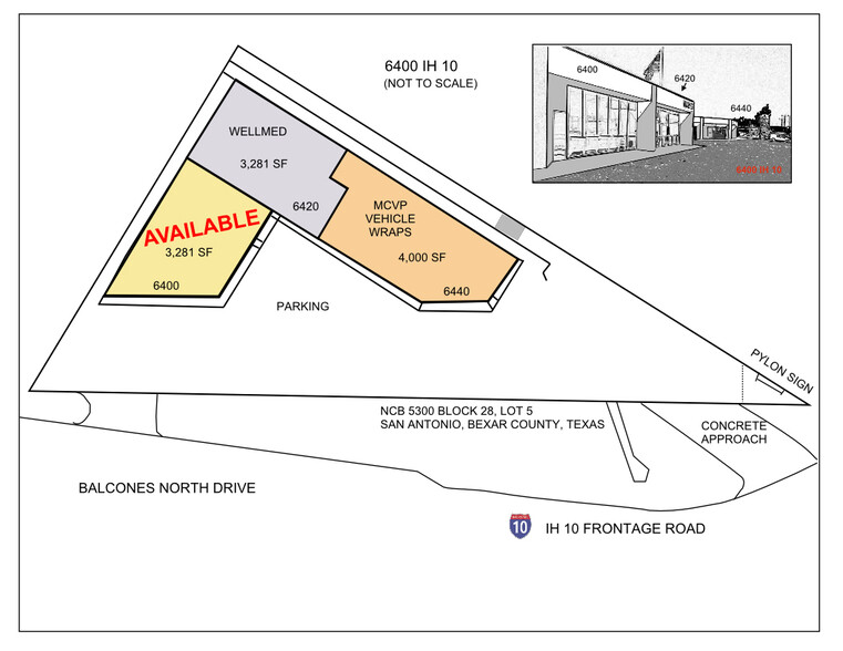 6400-6440 W Interstate 10, San Antonio, TX à louer - Plan de site – Image 2 sur 3