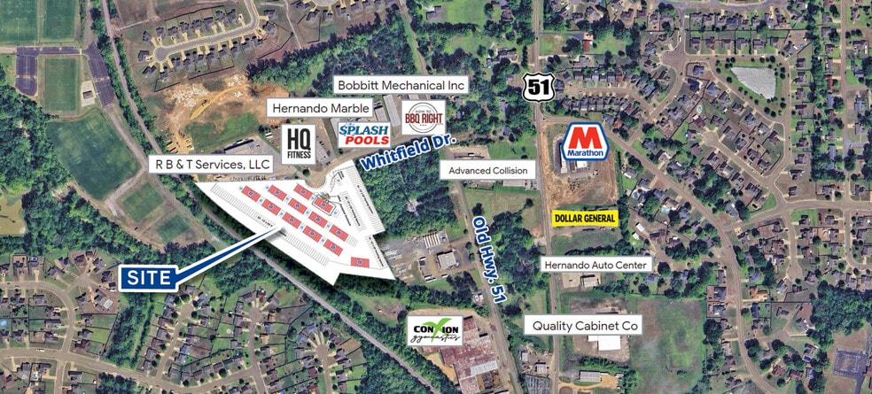 635 Whitfield dr, Hernando, MS à vendre - Aérien – Image 2 sur 3
