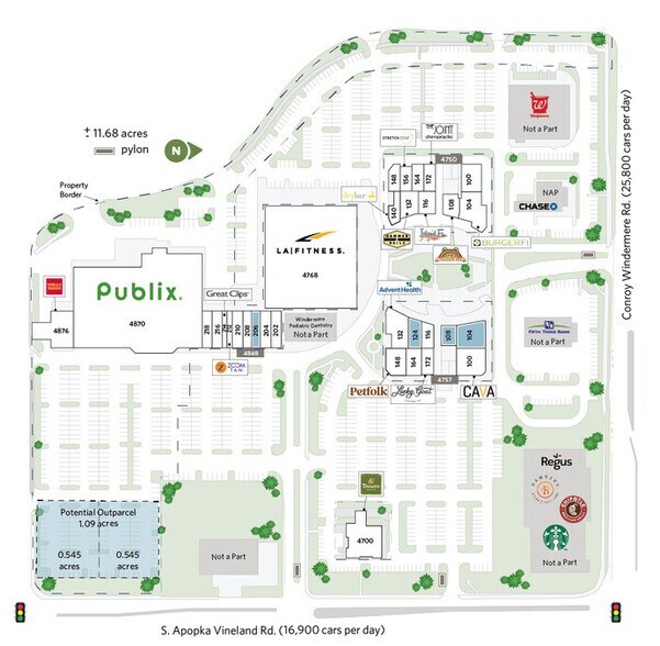 4700-4744 S Apopka Vineland Rd, Orlando, FL à louer - Plan de site – Image 2 sur 18