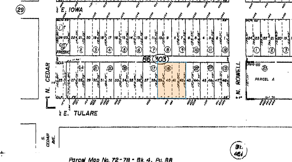 4313 Tulare St, Fresno, CA à vendre - Plan cadastral – Image 2 sur 2