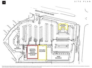 6302-6396 E Santa Ana Canyon Rd, Anaheim Hills, CA à louer Plan de site– Image 1 sur 2