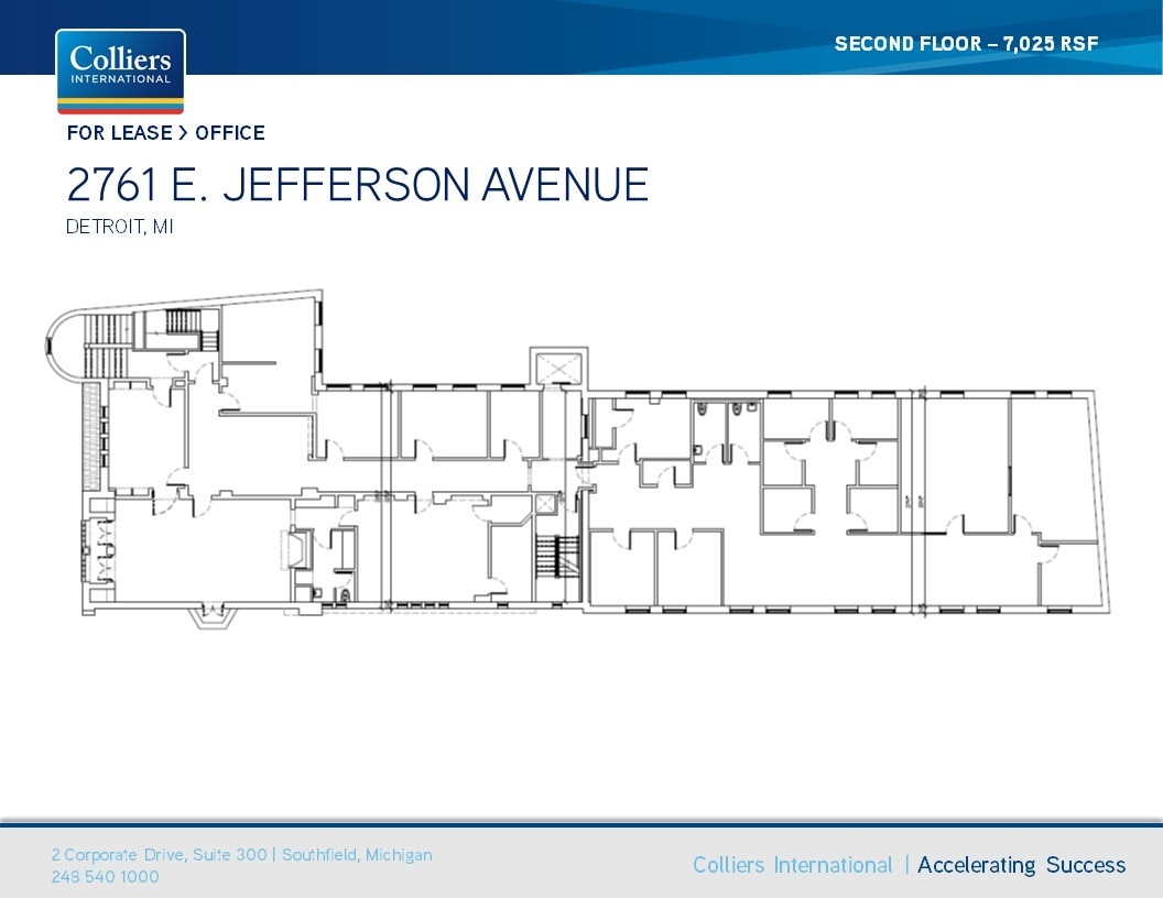 2751-2761 E Jefferson Ave, Detroit, MI à vendre Plan d’étage– Image 1 sur 2