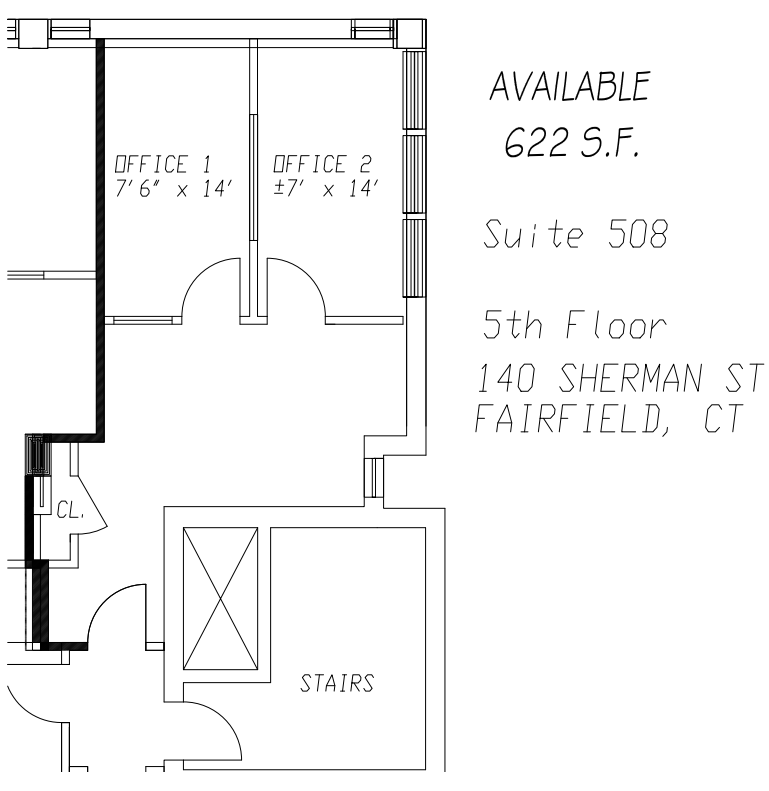 140 Sherman St, Fairfield, CT à louer Plan d’étage– Image 1 sur 1
