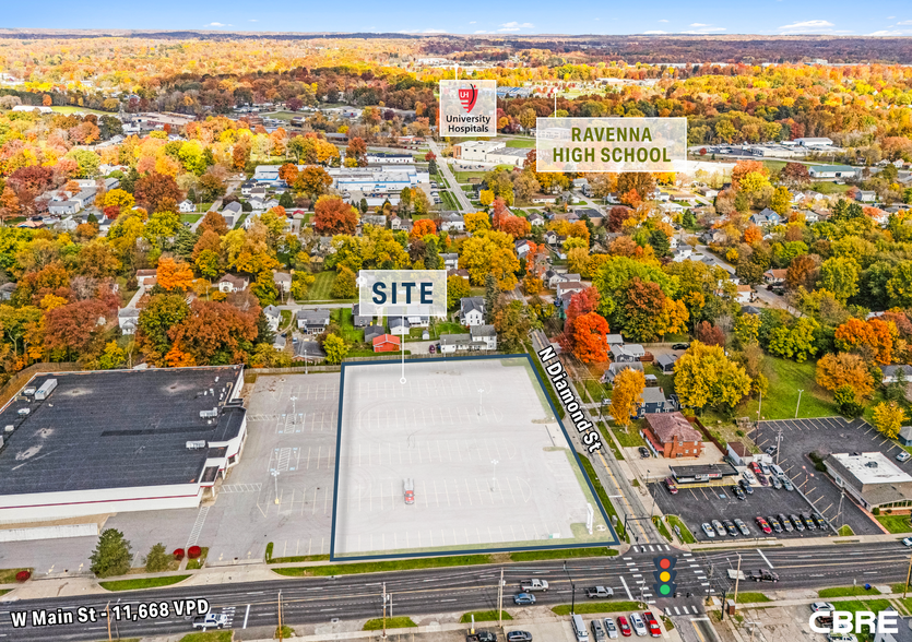 832 W Main St, Ravenna, OH à vendre - Aérien – Image 3 sur 6