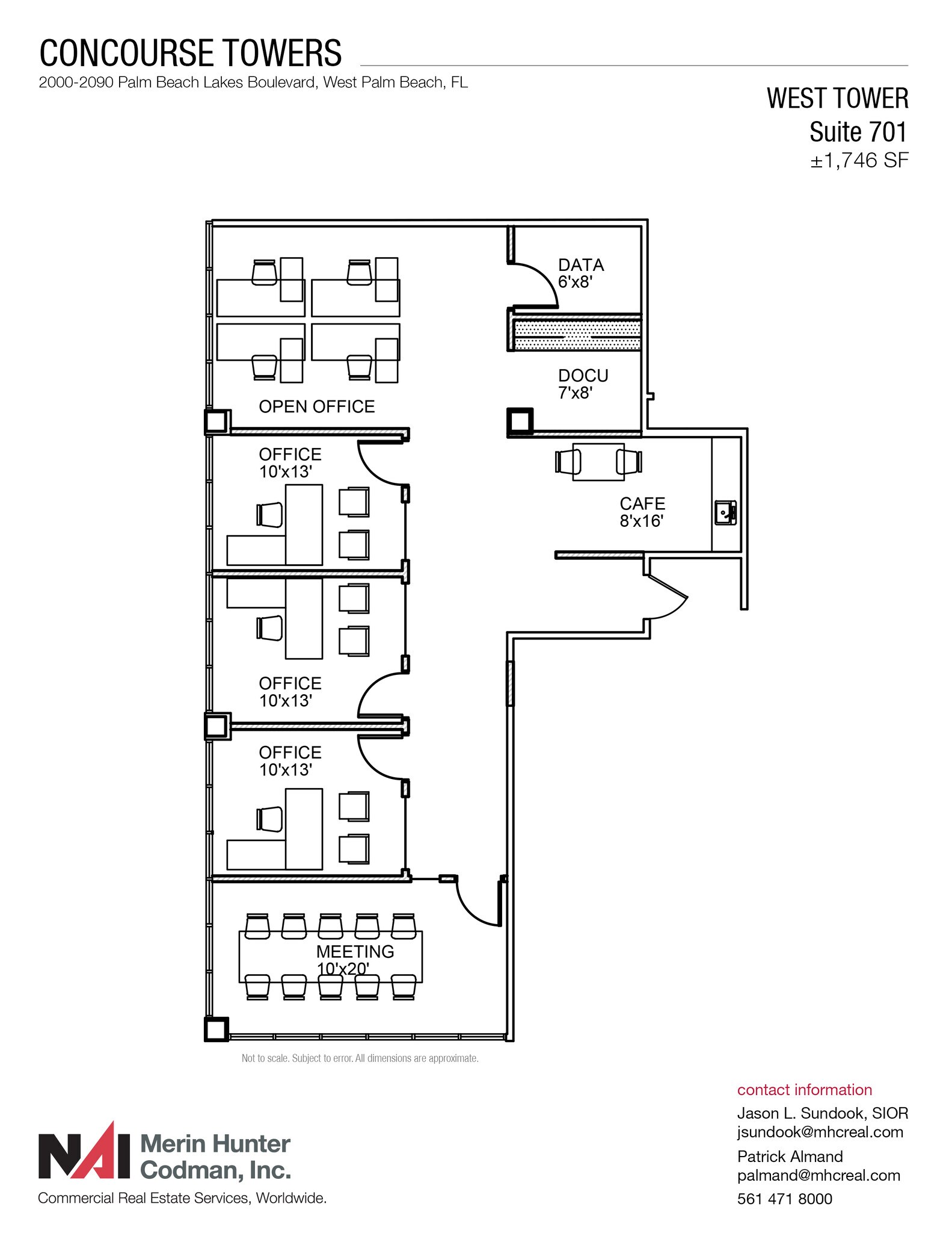 2090 Palm Beach Lakes Blvd, West Palm Beach, FL à louer Plan d’étage– Image 1 sur 1