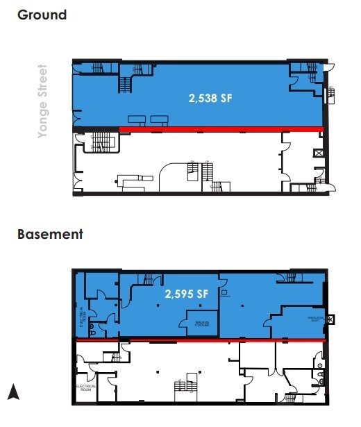 665-667 Yonge St, Toronto, ON à louer Plan d’étage– Image 1 sur 2