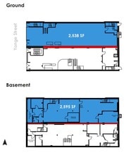 665-667 Yonge St, Toronto, ON à louer Plan d’étage– Image 1 sur 2