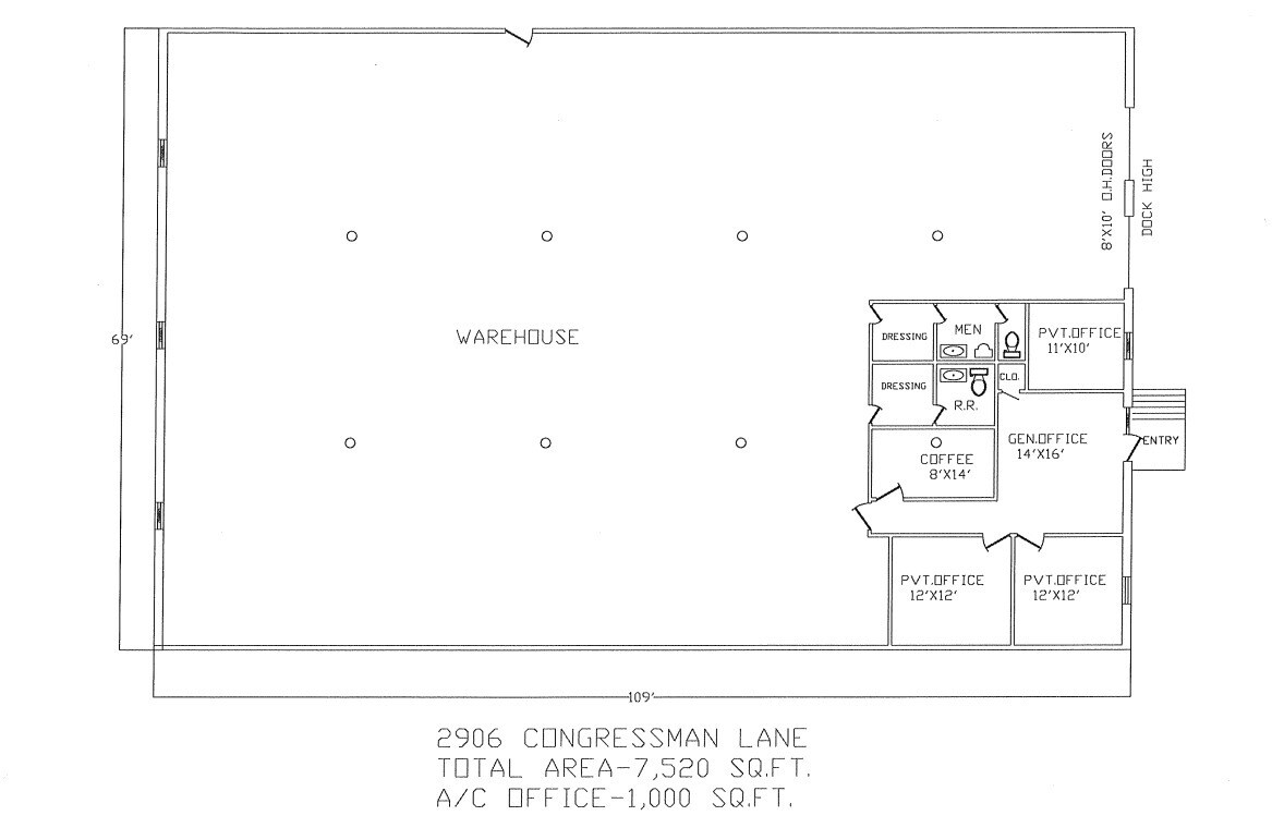 2906-2960 Congressman Ln, Dallas, TX à louer Plan d’étage– Image 1 sur 1