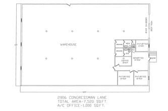 2906-2960 Congressman Ln, Dallas, TX à louer Plan d’étage– Image 1 sur 1