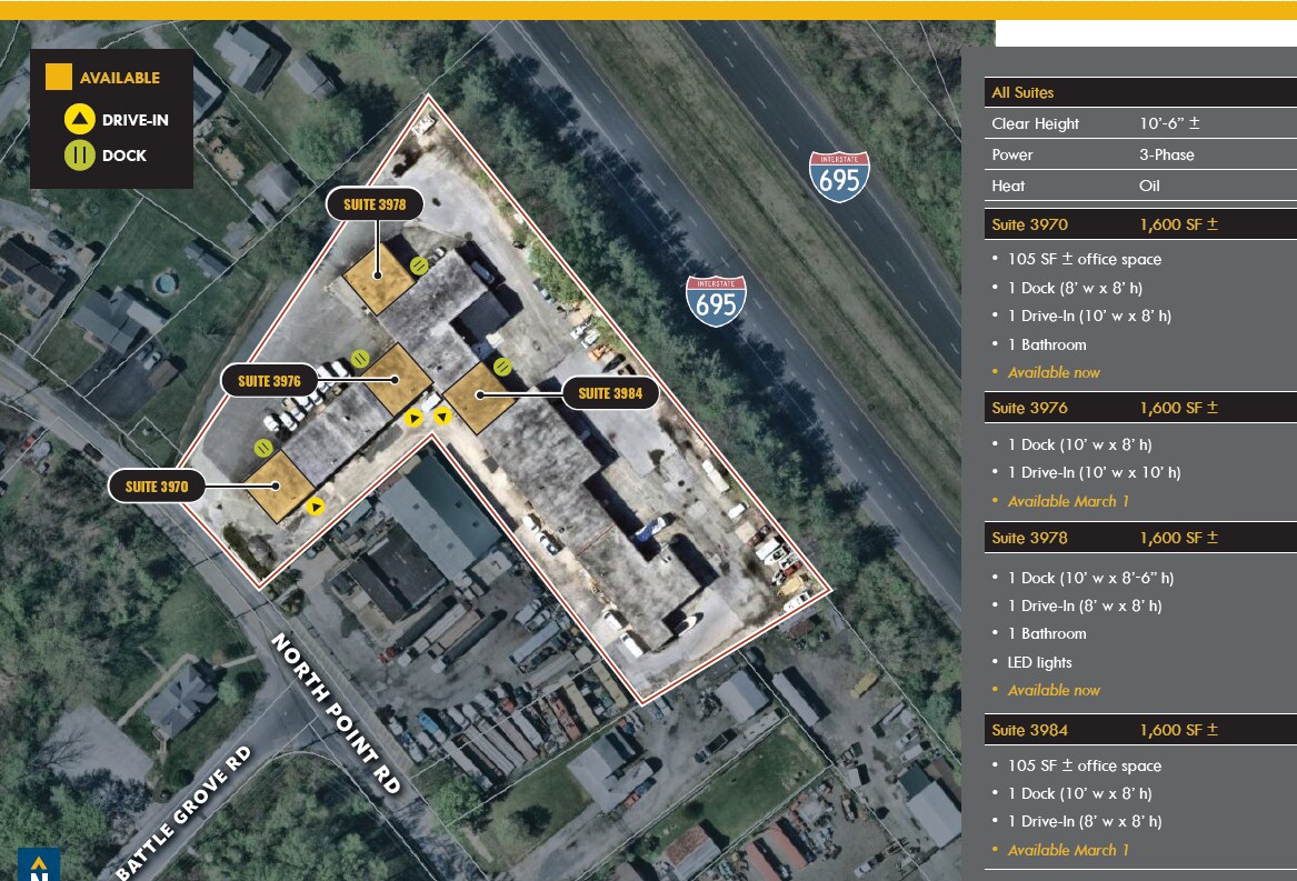 3970-3996 North Point Rd, Dundalk, MD à louer Plan de site– Image 1 sur 1