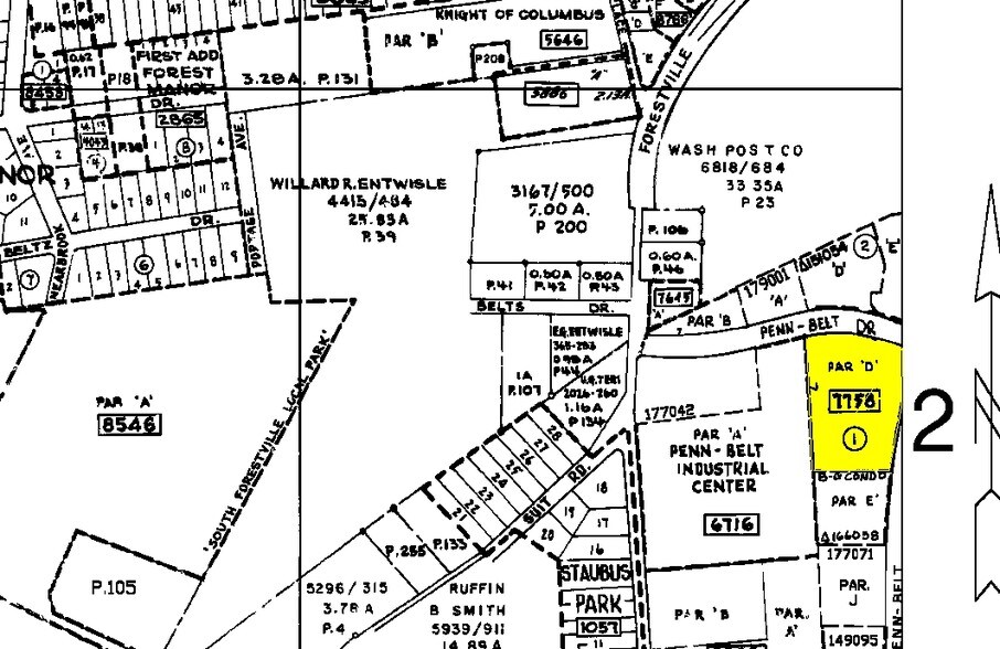 7701-7717 Penn Belt Dr, Forestville, MD à louer - Plan cadastral – Image 3 sur 11