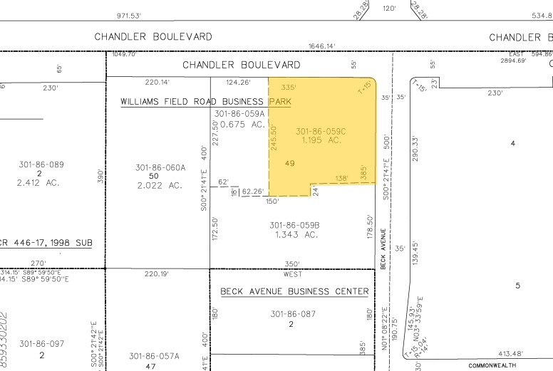 6605 W Chandler Blvd, Chandler, AZ à louer - Plan cadastral – Image 3 sur 29