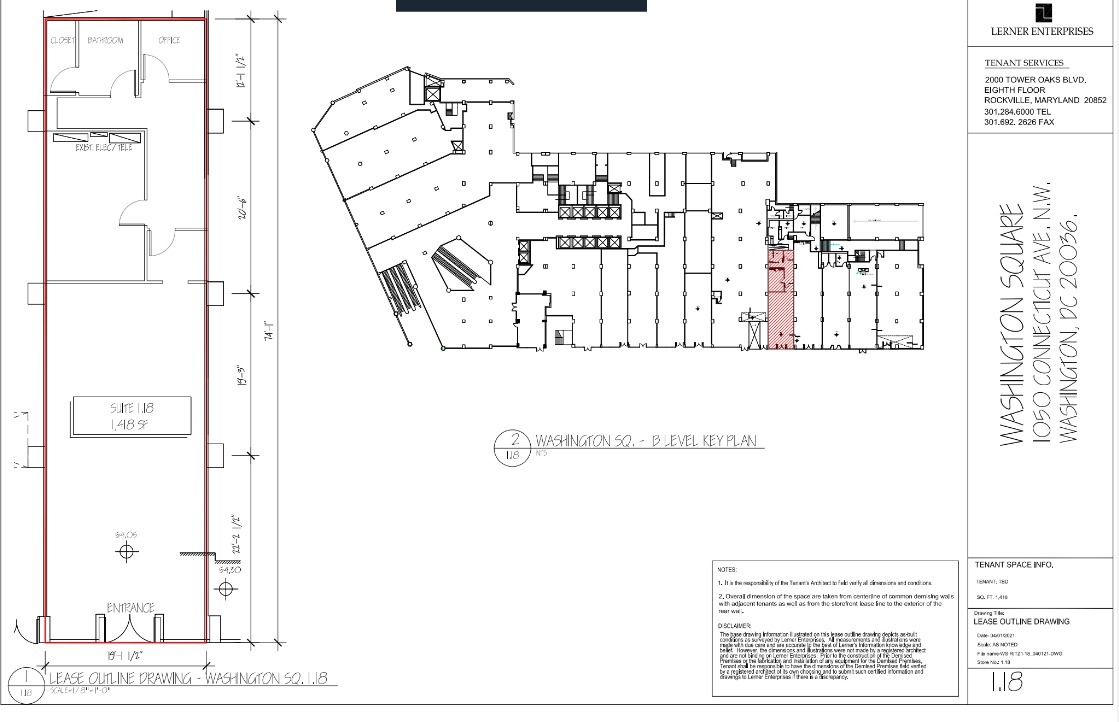 1050 Connecticut Ave NW, Washington, DC à louer Plan d’étage– Image 1 sur 1