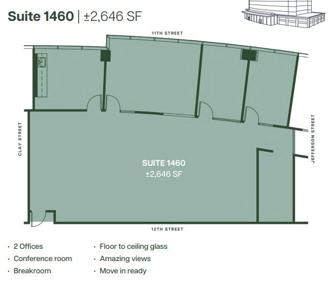 555 12th St, Oakland, CA à louer Plan d’étage– Image 1 sur 1