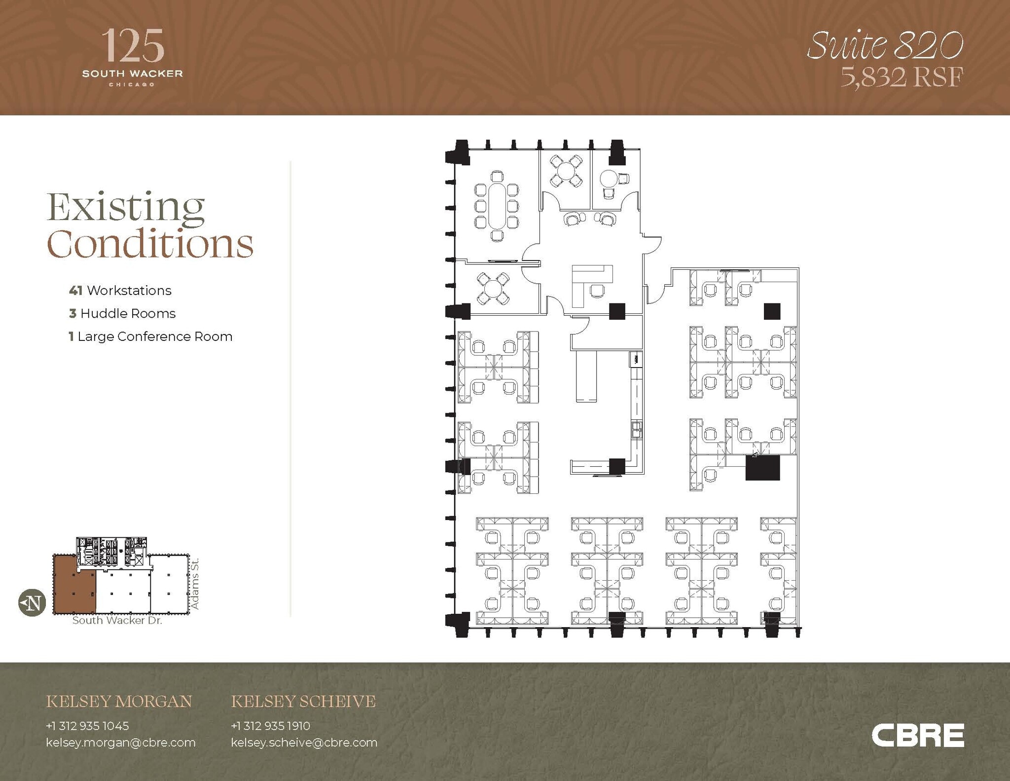 125 S Wacker Dr, Chicago, IL à vendre Plan d’étage– Image 1 sur 1