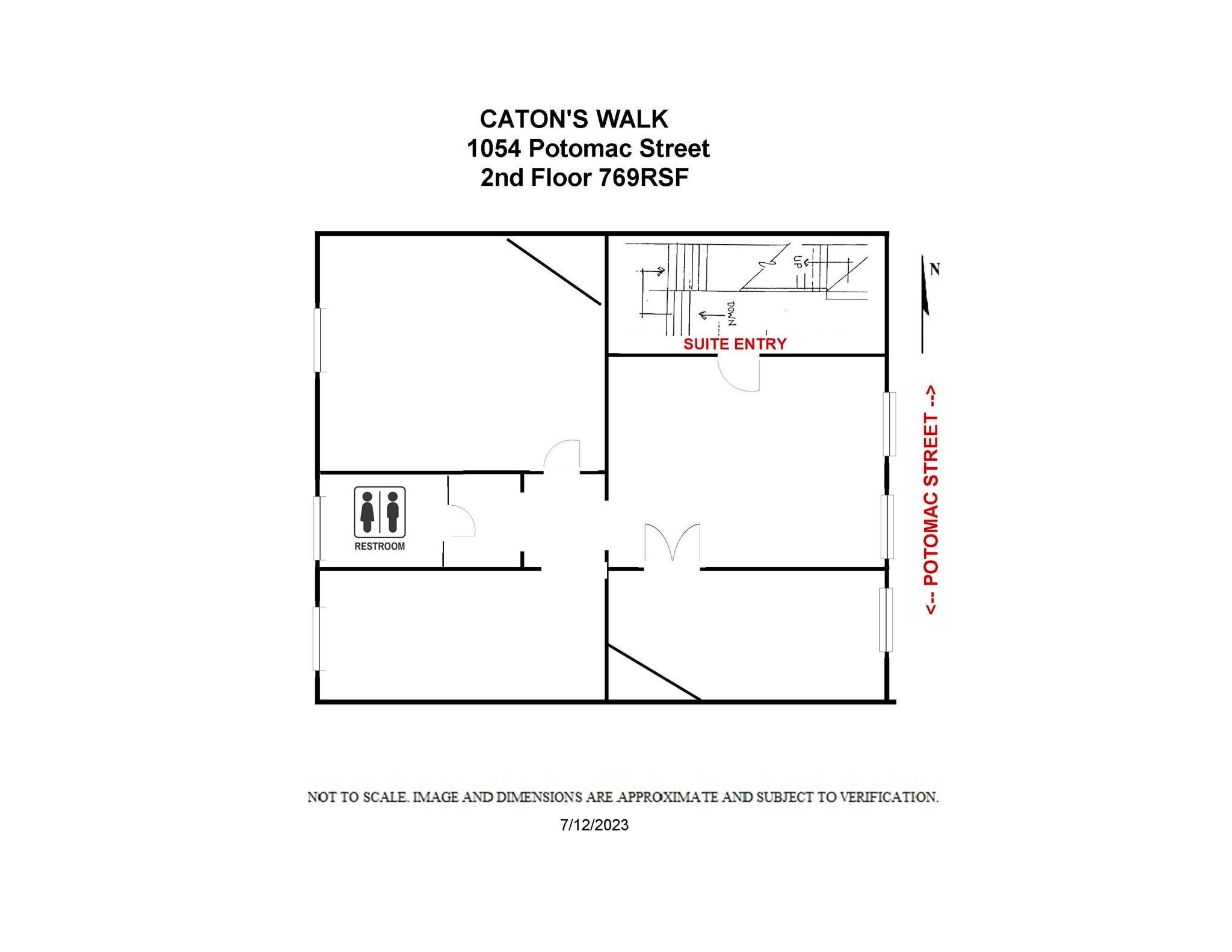 1054 Potomac St NW, Washington, DC à louer Plan d’étage– Image 1 sur 7