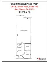 301 E Arrow Hwy, San Dimas, CA à louer Plan d’étage– Image 1 sur 1