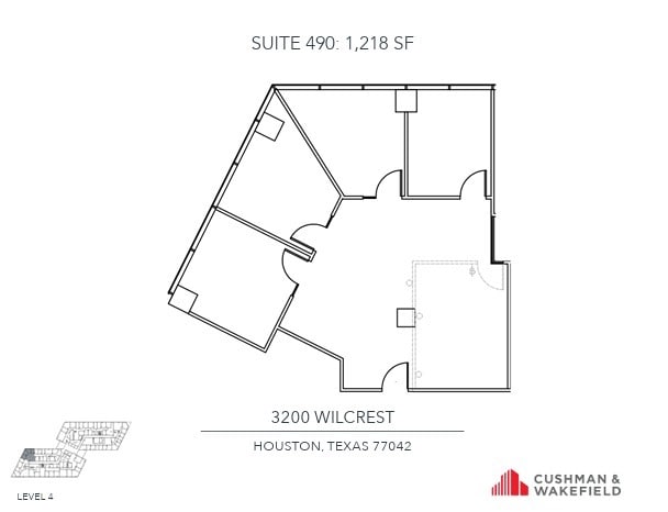 3200 Wilcrest Dr, Houston, TX à louer Plan d’étage– Image 1 sur 1