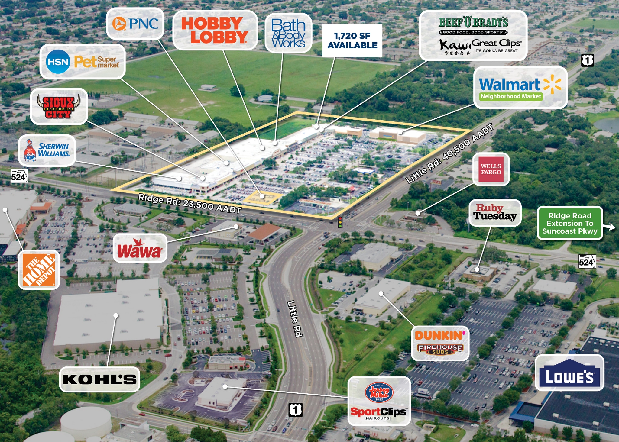 8501-8755 Little Rd, New Port Richey, FL à louer Photo de l’immeuble– Image 1 sur 1