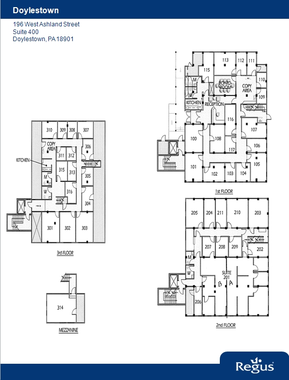 196 W Ashland St, Doylestown, PA à louer Plan d’étage– Image 1 sur 1