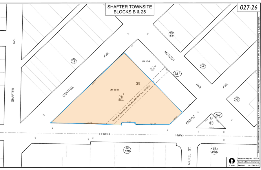 150 E Lerdo Hwy, Shafter, CA à vendre - Plan cadastral – Image 3 sur 3