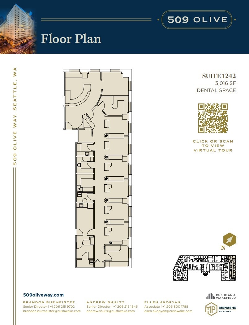 509 Olive Way, Seattle, WA à louer Plan d’étage– Image 1 sur 1