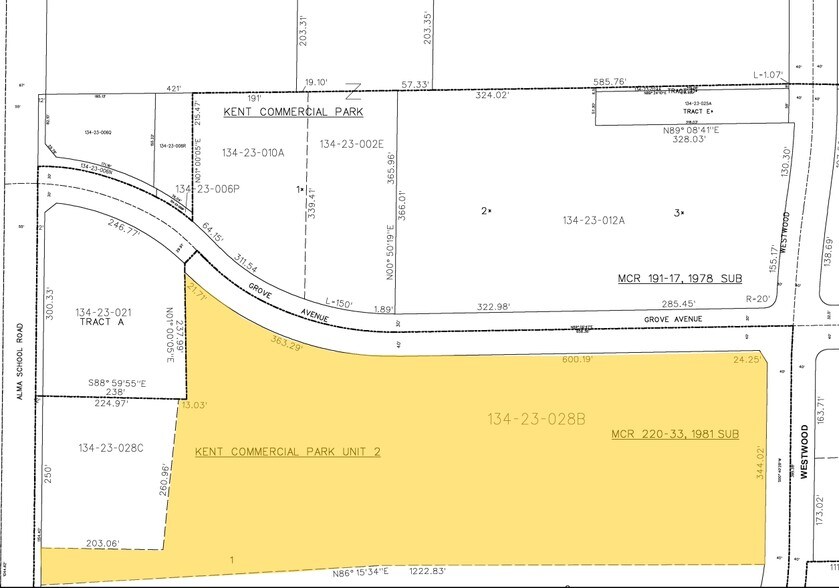 1337-1341 S Alma School Rd, Mesa, AZ à vendre - Plan cadastral – Image 2 sur 15