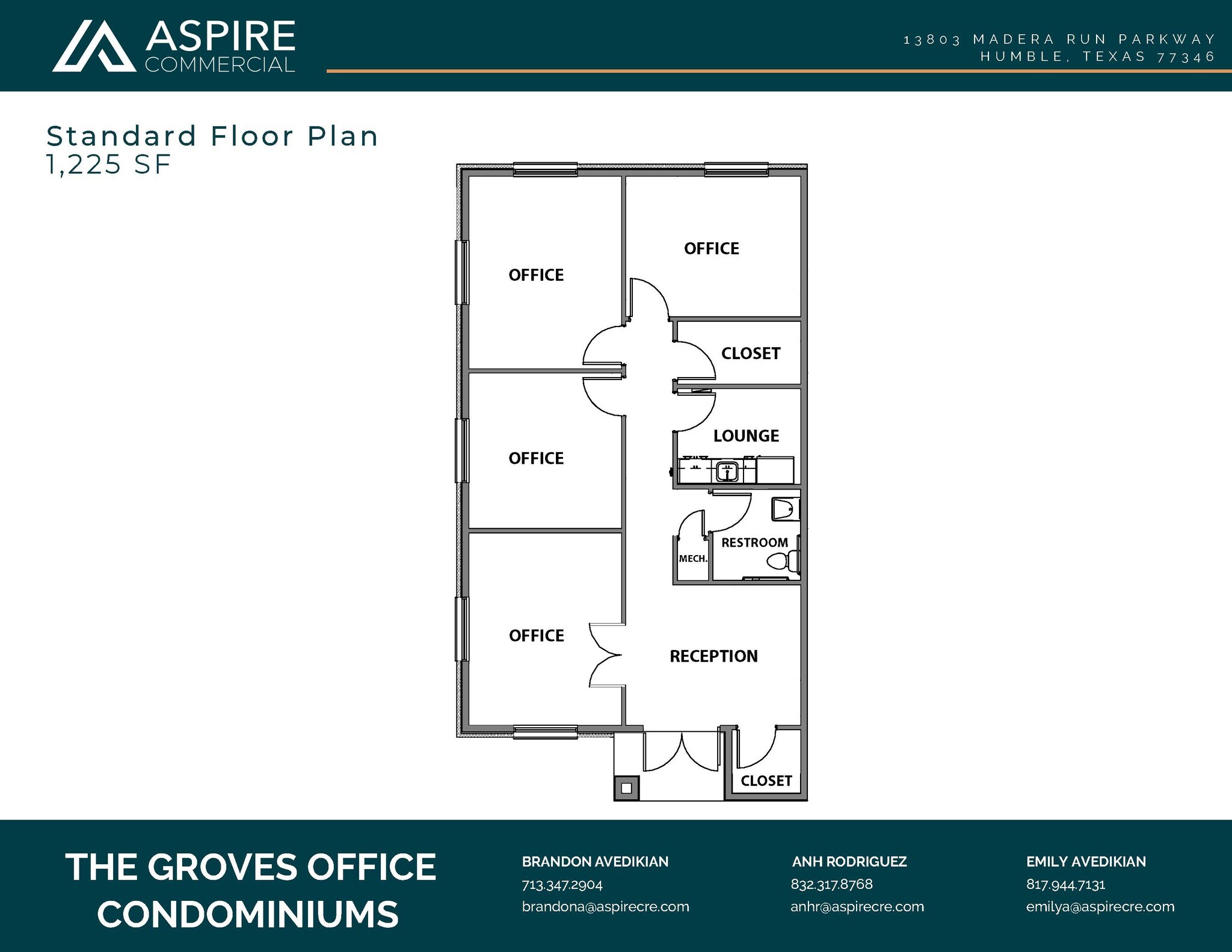 13803 Madera Run, Humble, TX à louer Plan d’étage– Image 1 sur 8