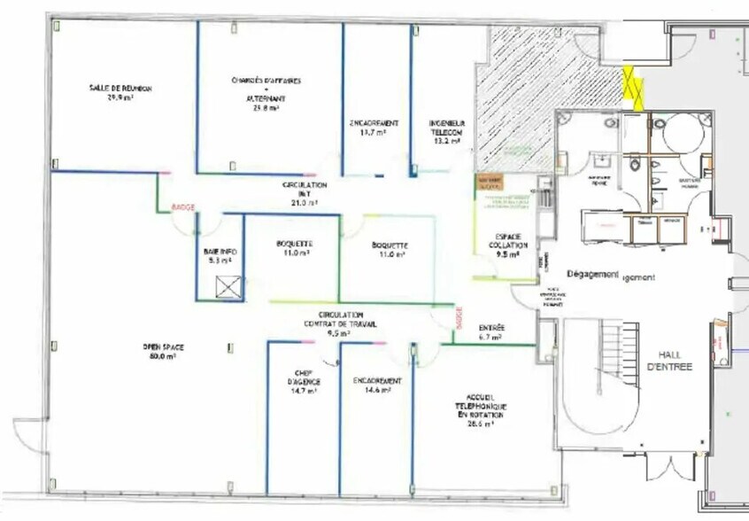 Bureau dans Mérignac à louer - Plan d’étage – Image 3 sur 4
