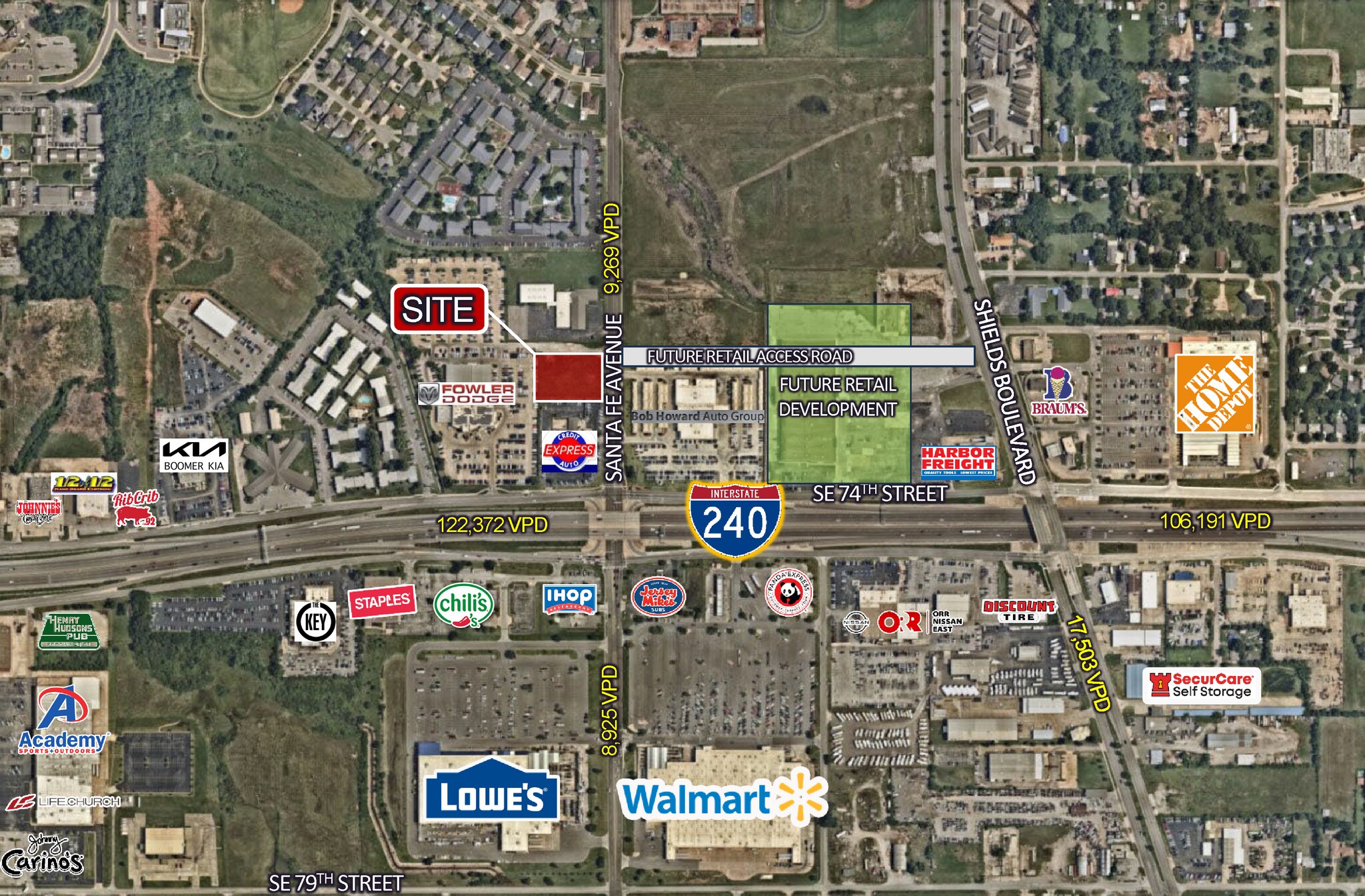 7301 S Santa Fe Ave, Oklahoma City, OK à vendre Aérien– Image 1 sur 3