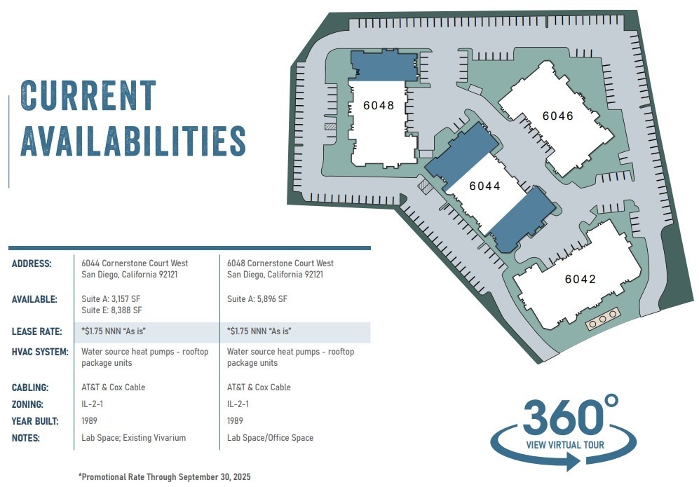6044 Cornerstone Ct W, San Diego, CA à louer Plan de site– Image 1 sur 2
