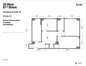 25 W 81st St, New York, NY à louer Plan d’étage– Image 1 sur 1