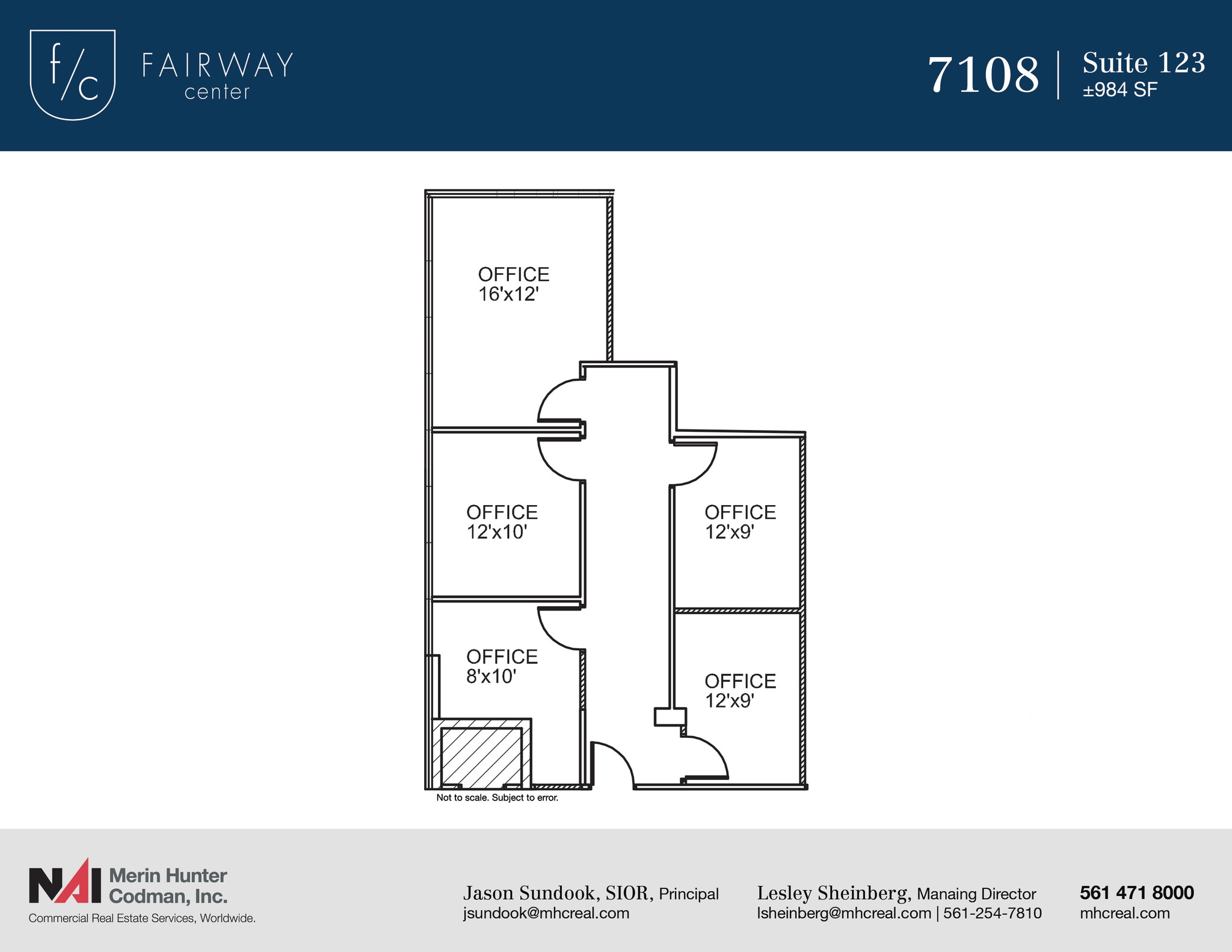 7108-7121 Fairway Dr, Palm Beach Gardens, FL à louer Plan d’étage– Image 1 sur 2