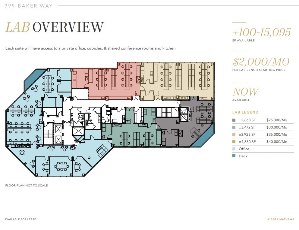 999 Baker Way, San Mateo, CA à louer Plan d’étage– Image 1 sur 1